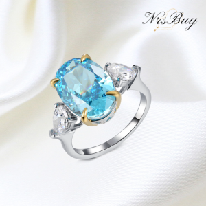 Egg-shaped zirconia ring