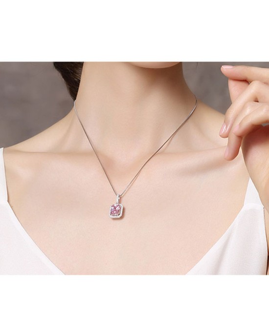 Yellow small octagonal zircon Pendant