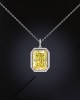 Yellow small octagonal zircon Pendant