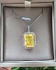 Yellow small octagonal zircon Pendant